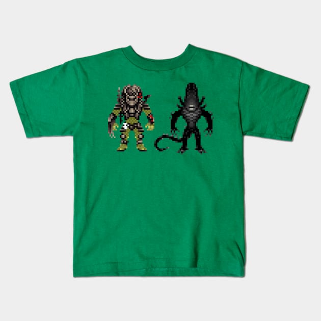 Pixel AvP Kids T-Shirt by HtCRU